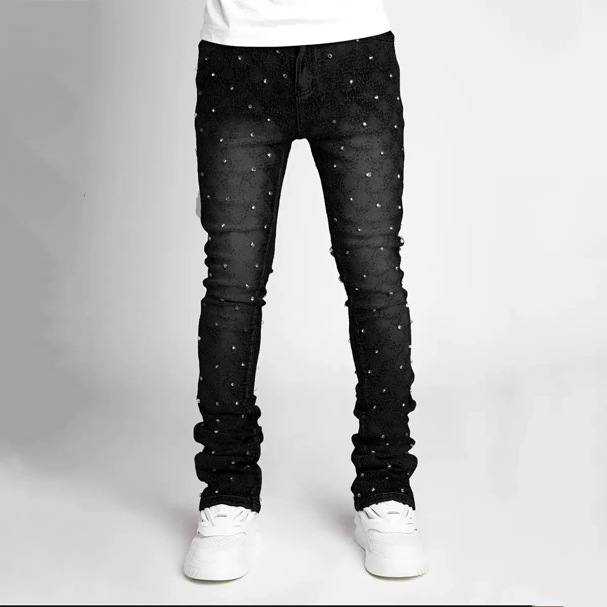 Off-White Distressed Patchwork Jeans Black - 40