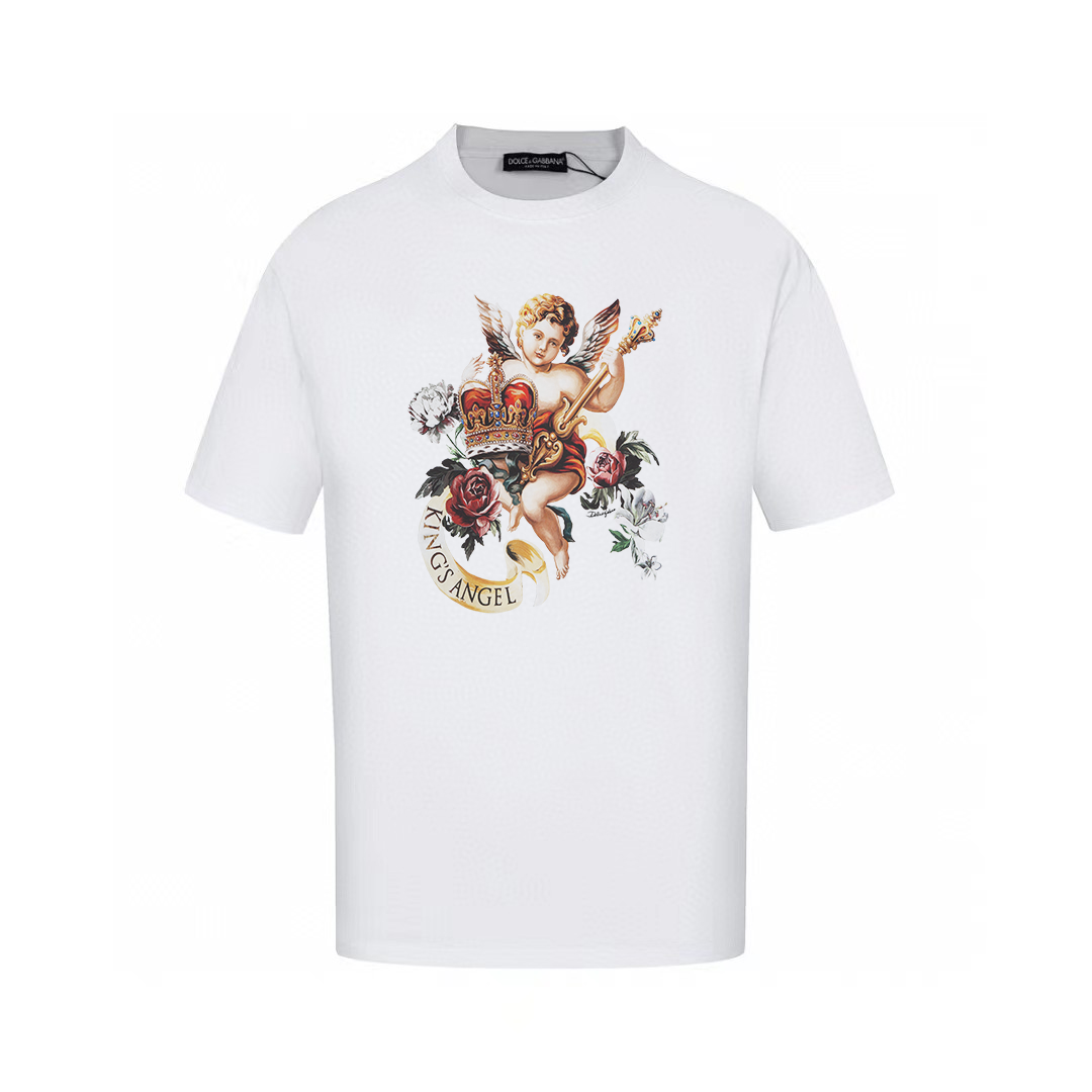 Dolce & Gabbana T-Shirts Short-Sleeve Graphic Print T-Shirt — AM-022