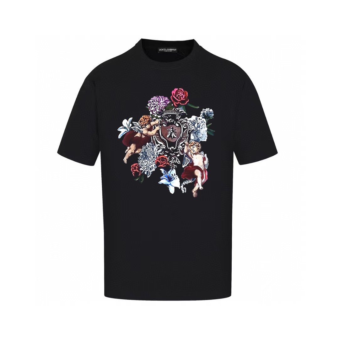 Dolce & Gabbana T-Shirts Short-Sleeve Graphic Print T-Shirt — AM-016