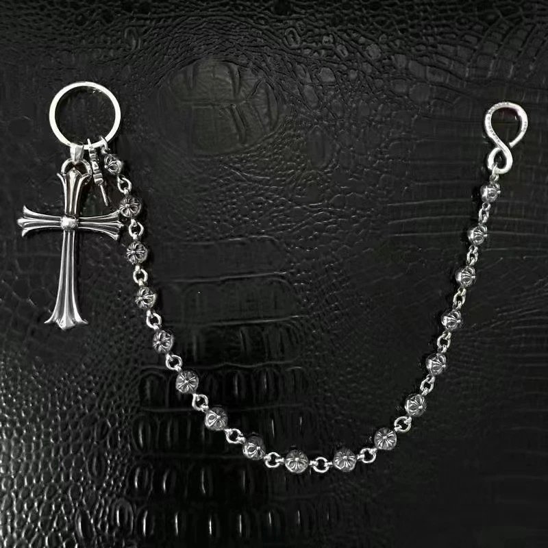 Chrome Hearts Jewelry Floral Cross Cuban Link Bracelet with Lobster Clasp image 10