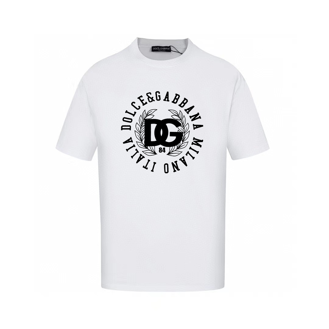 Dolce & Gabbana T-Shirts Graphic Print Crew Neck — AM-033