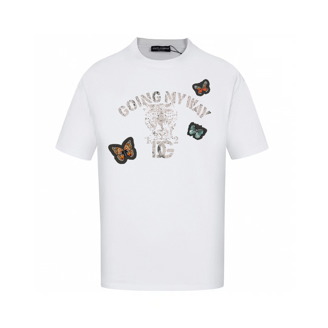 Dolce & Gabbana T-Shirts Graphic Print Crew Neck — AM-028