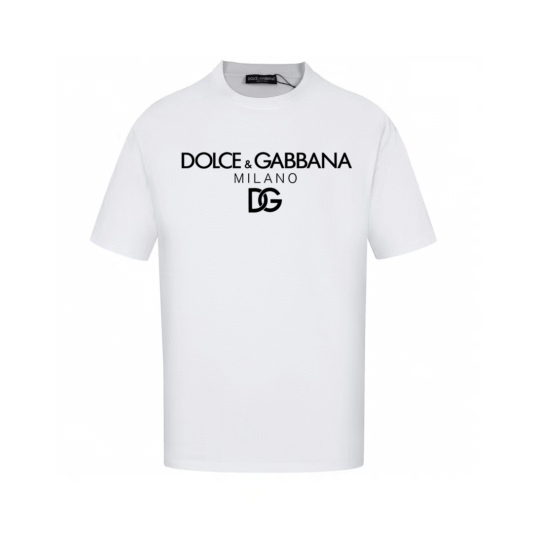 Dolce & Gabbana T-Shirts Graphic Print Crew Neck — AM-021