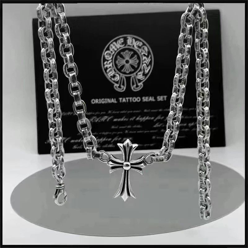 Chrome Hearts Jewelry Floral Cross Cuban Link Bracelet with Lobster Clasp image 13