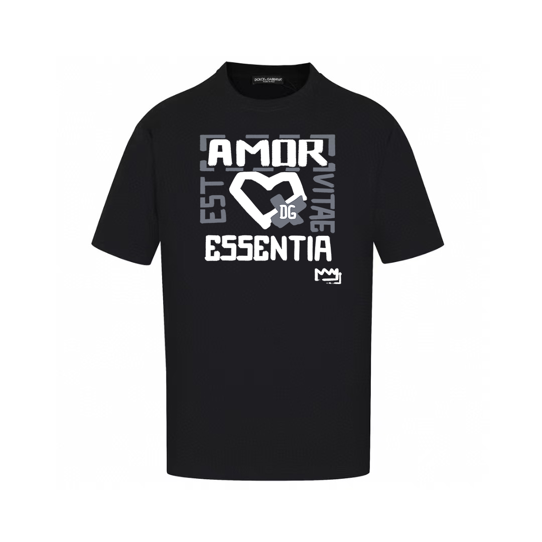 Dolce & Gabbana T-Shirts Graphic Print Crew Neck — AM-004