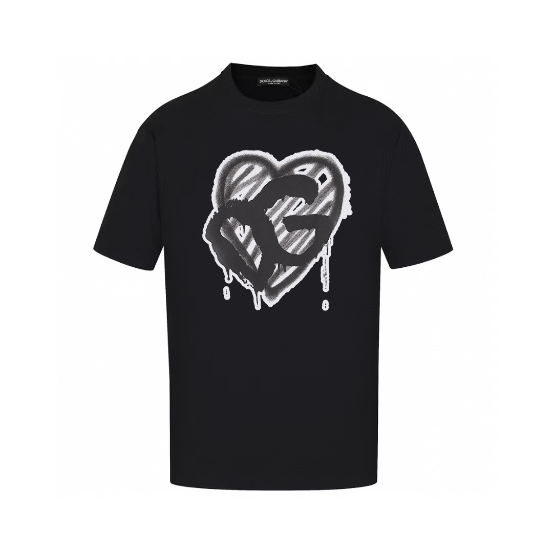 Dolce & Gabbana T-Shirts Short-Sleeve Graphic Print T-Shirt — AM-008