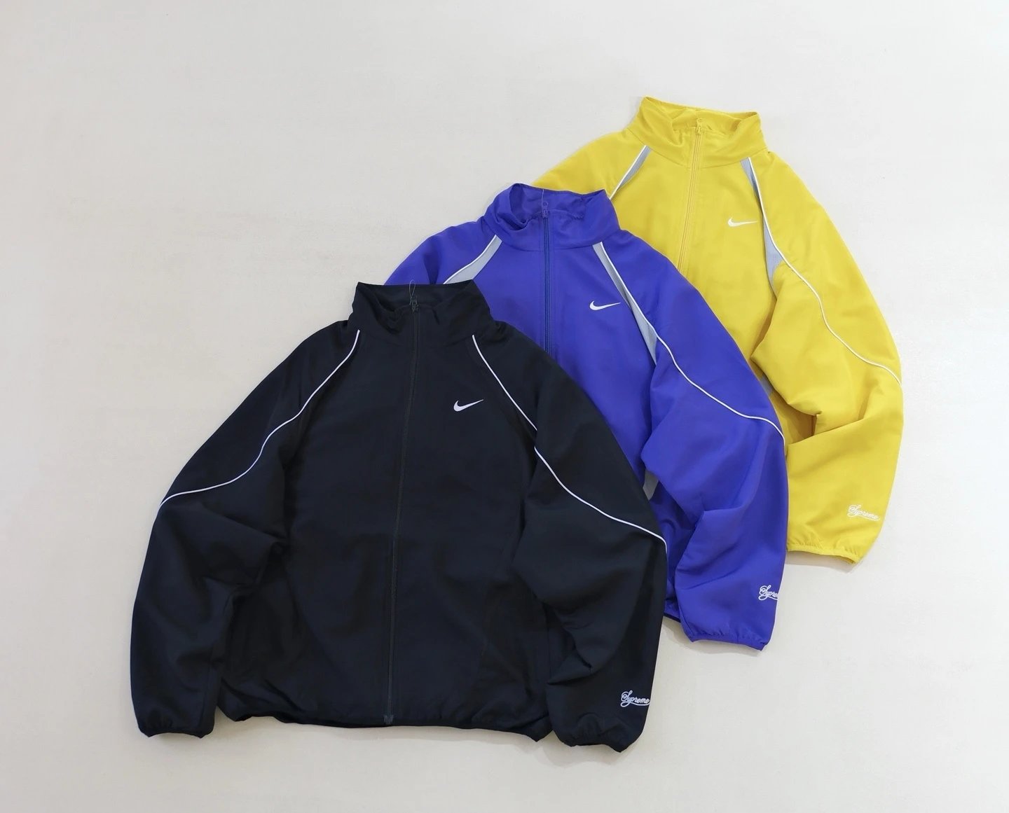 Nike Woven Track Pants Navy Beige Black - 16