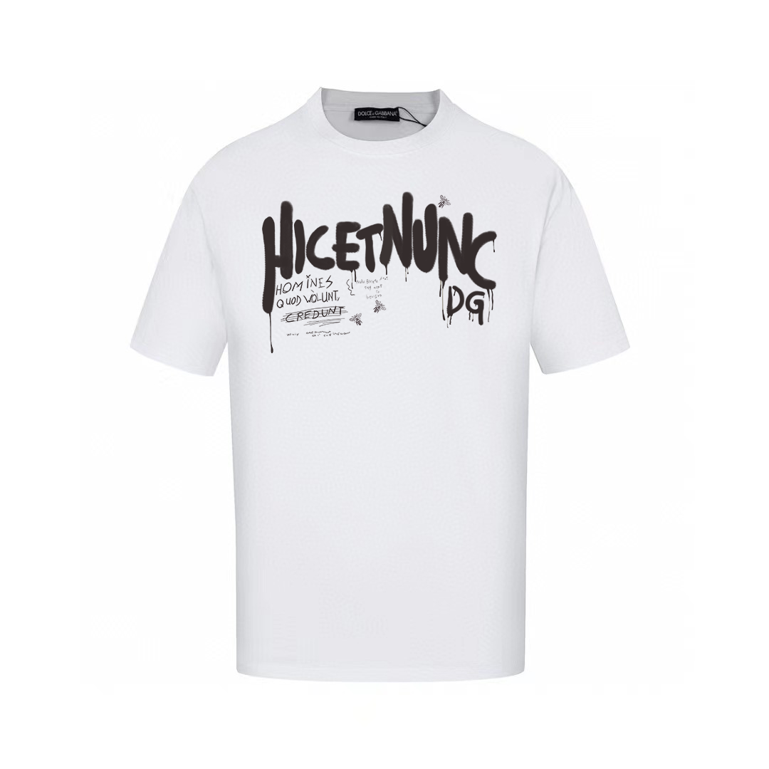 Dolce & Gabbana T-Shirts Graphic Print Crew Neck — AM-037