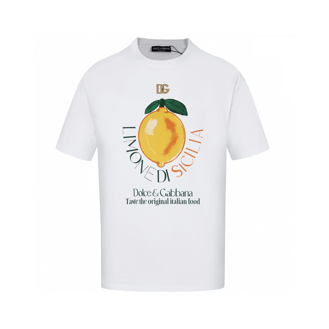 Dolce & Gabbana T-Shirts Graphic Print Crew Neck — AM-031