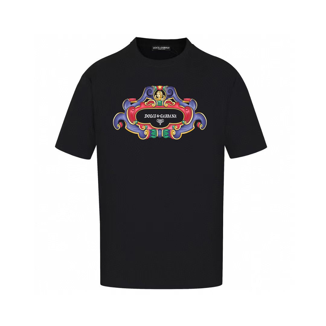Dolce & Gabbana T-Shirts Graphic Print Crew Neck — AM-019