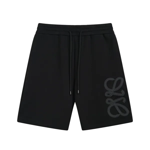 Design Give Embroidered Sweat Shorts Black - 77
