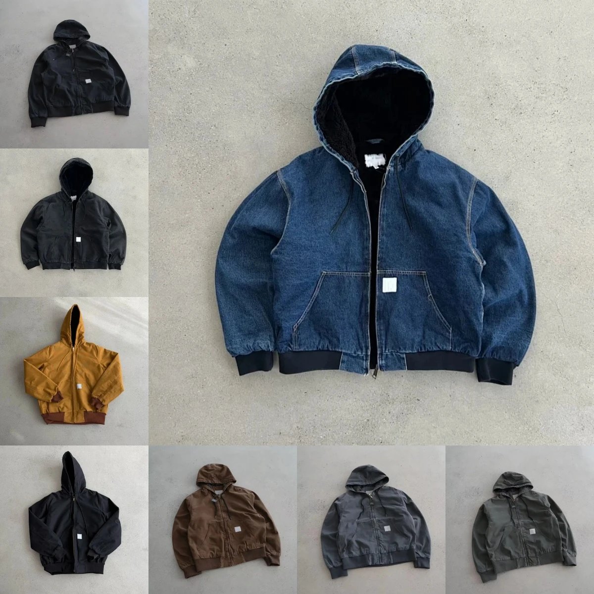 Carhartt Blue Denim Hooded Jacket