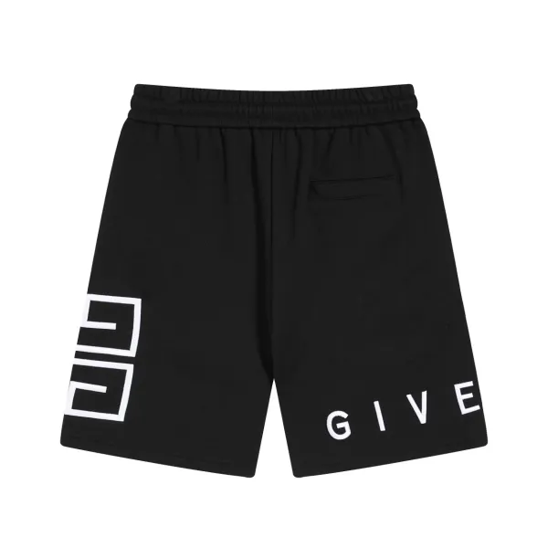 Design Give Embroidered Sweat Shorts Black - 66