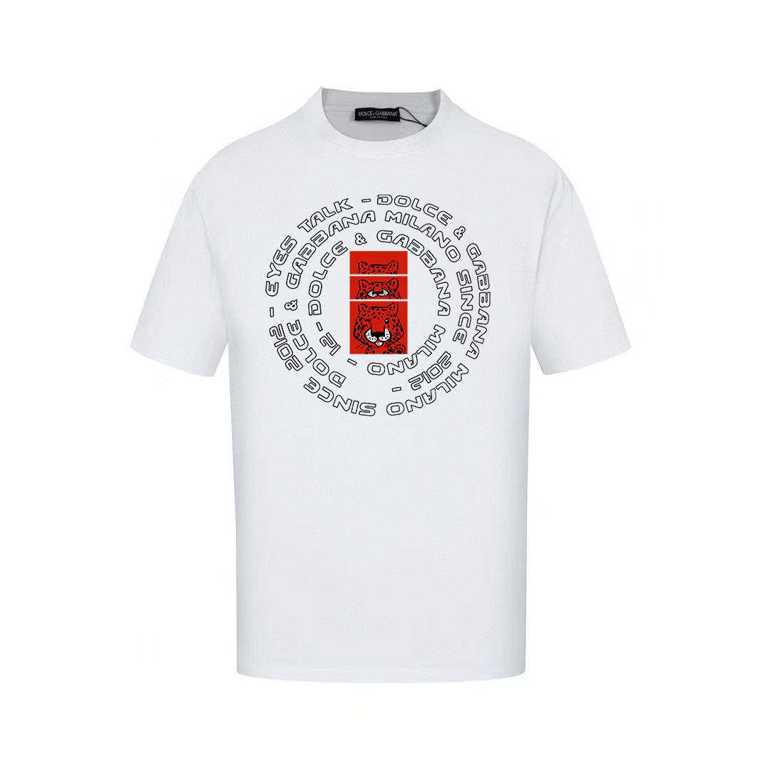 Dolce & Gabbana T-Shirts Graphic Print Crew Neck — AM-035