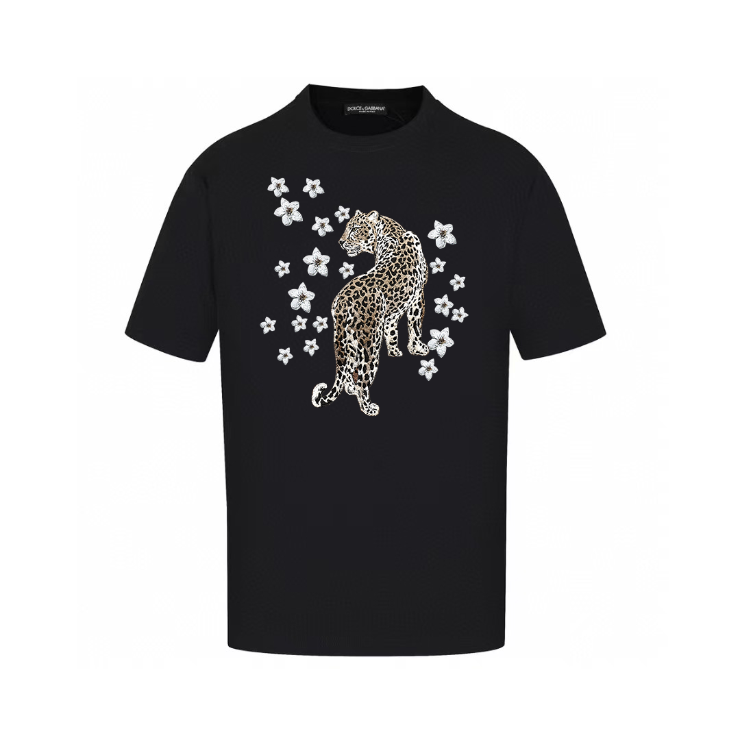 Dolce & Gabbana T-Shirts Graphic Print Crew Neck — AM-009