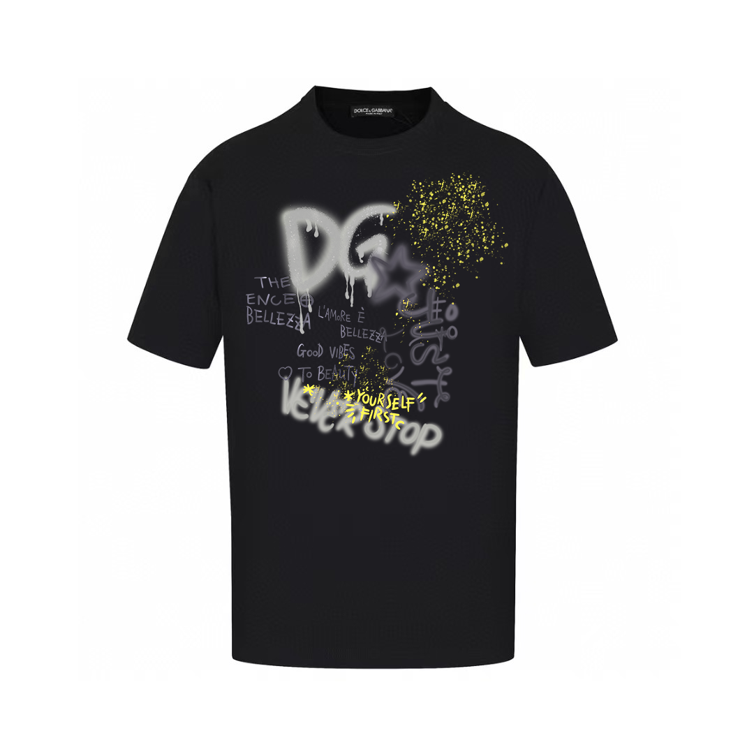 Dolce & Gabbana T-Shirts Graphic Print Crew Neck — AM-005