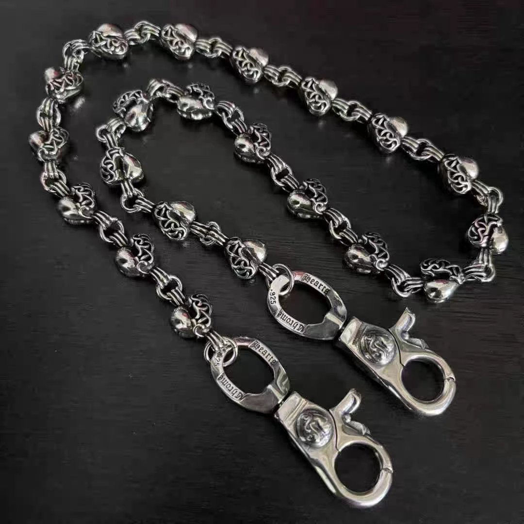 Chrome Hearts Jewelry Floral Cross Cuban Link Bracelet with Lobster Clasp — 10
