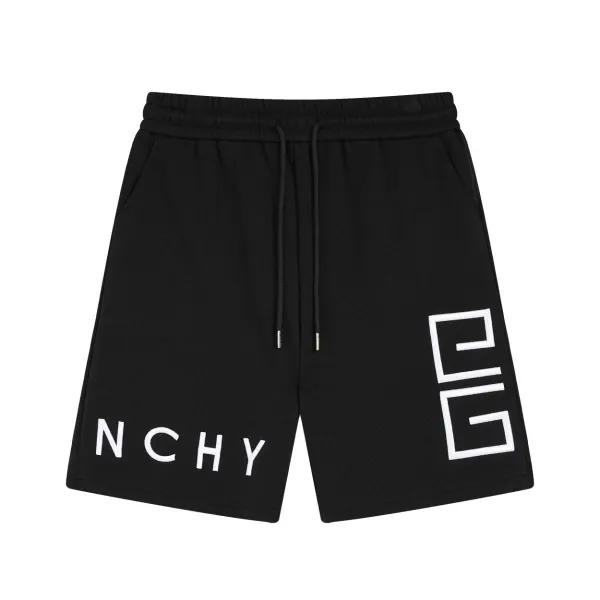 Design Give Embroidered Sweat Shorts Black - 65