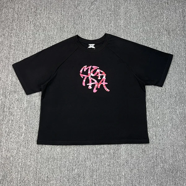 Pink Graffiti Letter Raglan-Sleeve T-Shirt