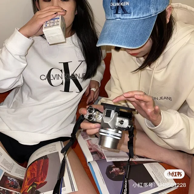 Calvin Klein Hoodies & Sweatshirts Crewneck sweatshirt with oversized CK and Jeans logo print product detail image 7