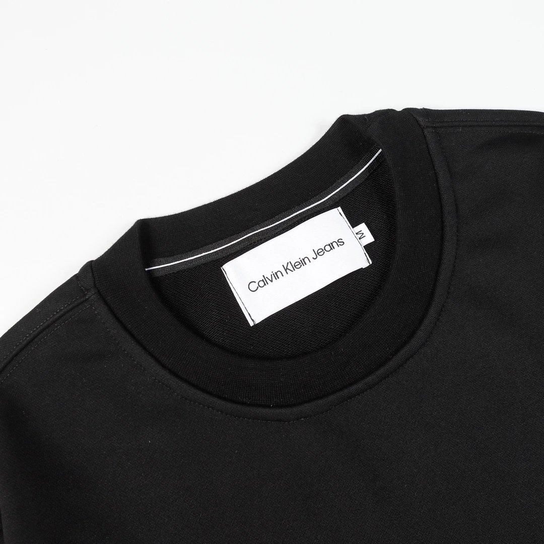 Calvin Klein Monogram Logo Black Crewneck Sweater - 31