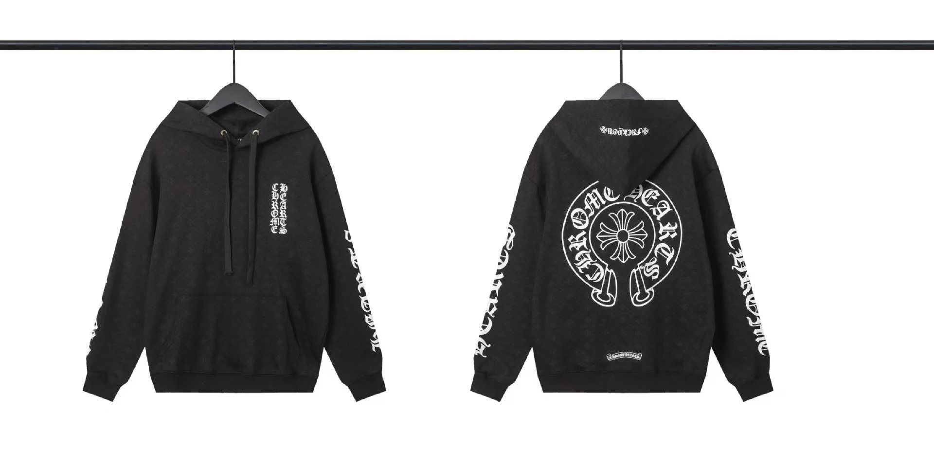 Chrome Hearts Hoodies & Sweatshirts Pullover Hoodie with Cross Graphics — BB-024