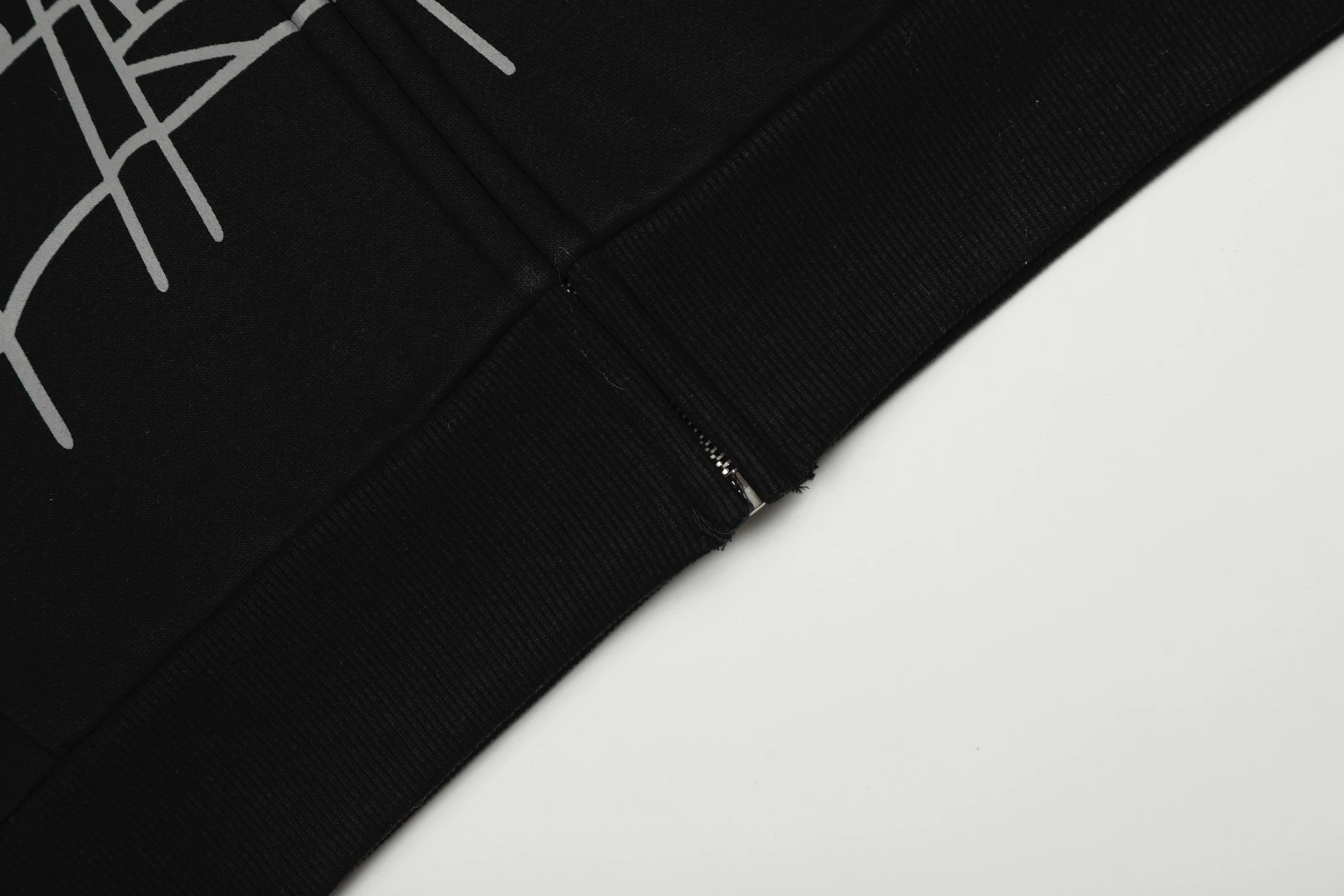 Design Spiderweb Print Black Jogger Pants Sweatpants - 32