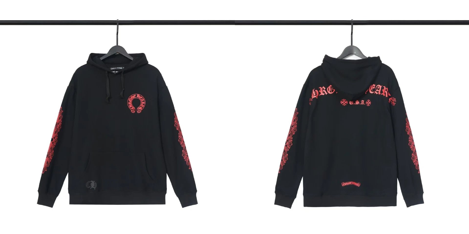 Chrome Hearts Hoodies & Sweatshirts Pullover Hoodie with Cross Graphics — BB-023