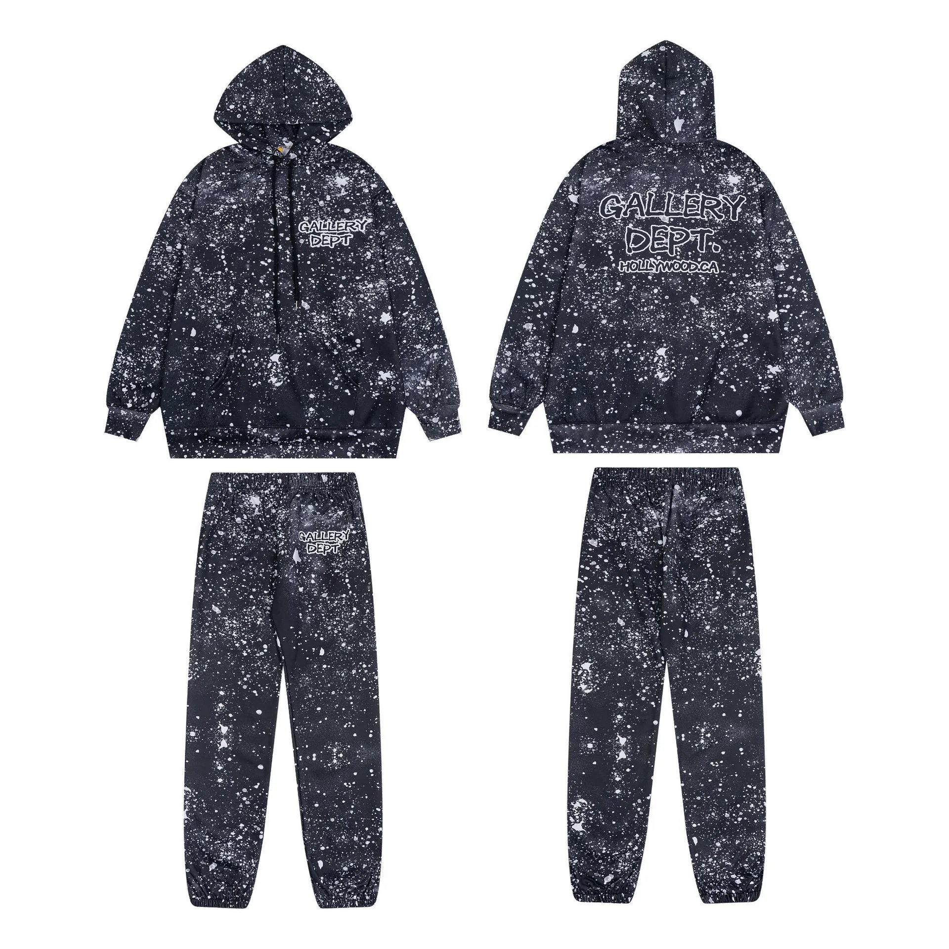 Gallery Dept. Tie-Dye Logo-Print Hoodie and Sweatpants Set — BB-018