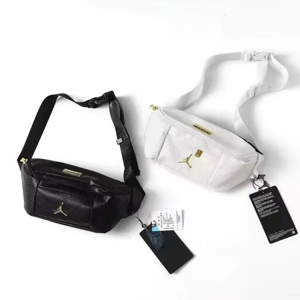 Air Jordan Belt Bag White Snake-Print with Gold Jumpman Hardware - 14