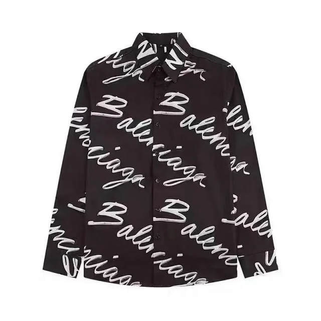 Dior Shirts Long-sleeve logo-print button-up shirt product detail image 13
