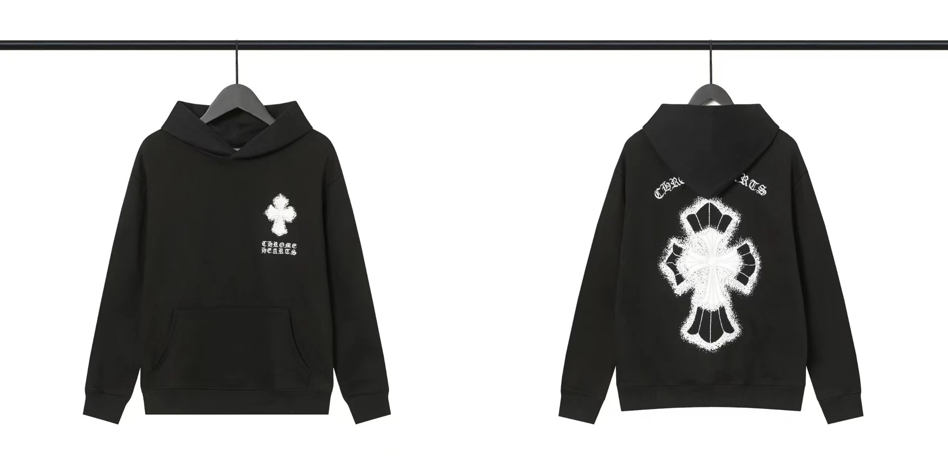 Chrome Hearts Hoodies & Sweatshirts Pullover Hoodie with Cross Graphics — BB-001