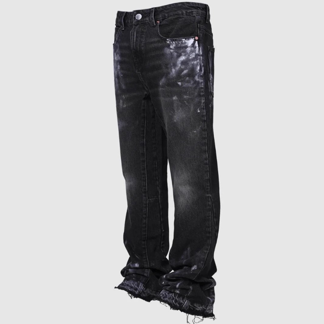 Off-White Distressed Patchwork Jeans Black - 32
