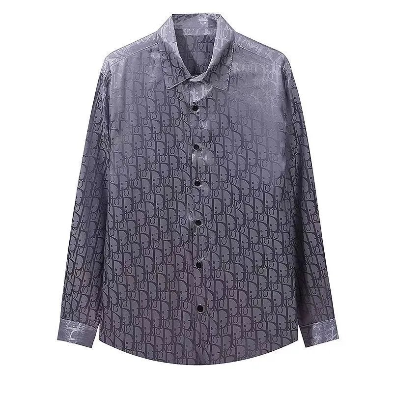 Dior Shirts Long-sleeve logo-print button-up shirt — 10