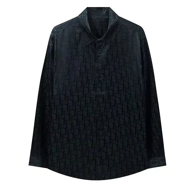 Dior Shirts Long-sleeve logo-print button-up shirt — 11