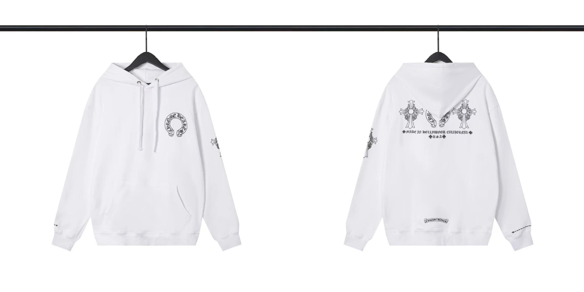 Chrome Hearts Hoodies & Sweatshirts Pullover Hoodie with Cross Graphics — BB-014