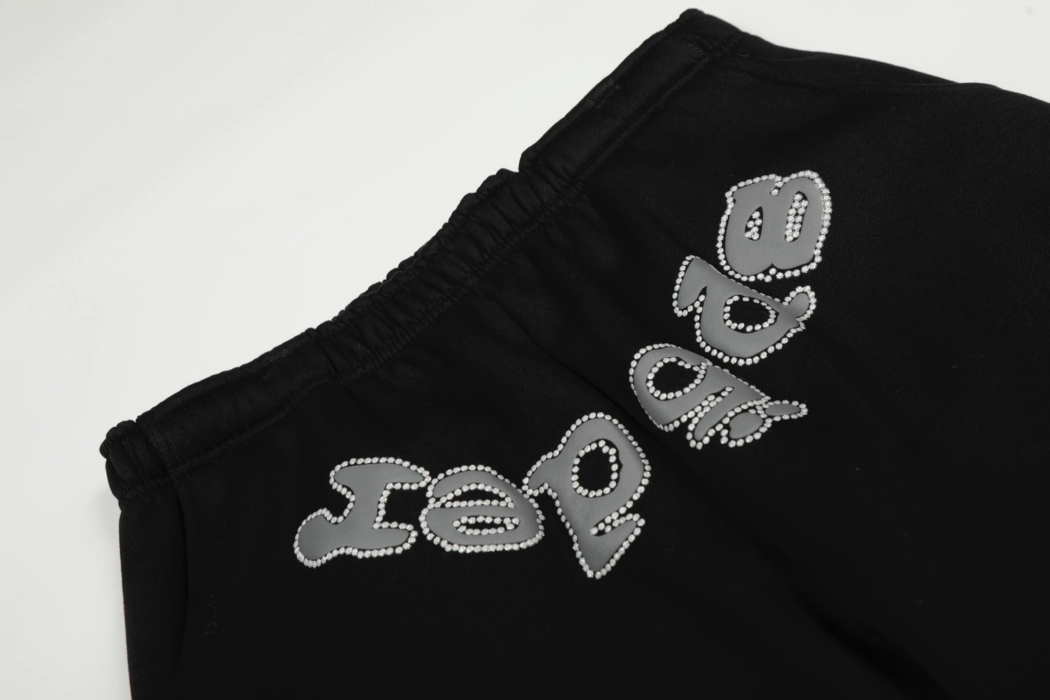 Design Spiderweb Print Black Jogger Pants Sweatpants - 35