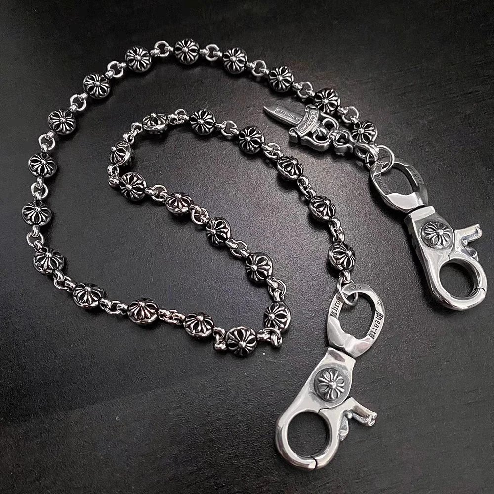 Chrome Hearts Jewelry Floral Cross Cuban Link Bracelet with Lobster Clasp — 09