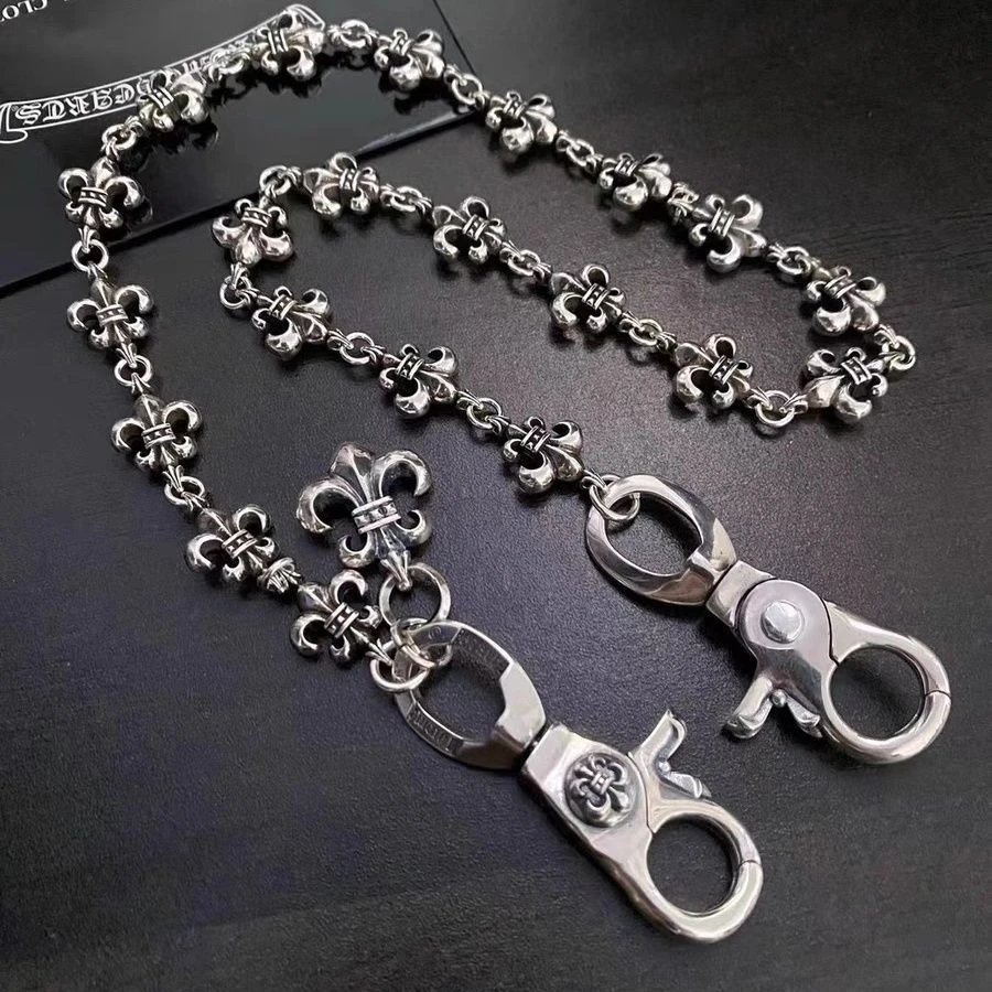Chrome Hearts Jewelry Floral Cross Cuban Link Bracelet with Lobster Clasp image 8