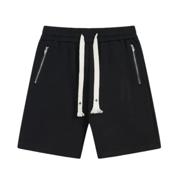 Design Give Embroidered Sweat Shorts Black - 52