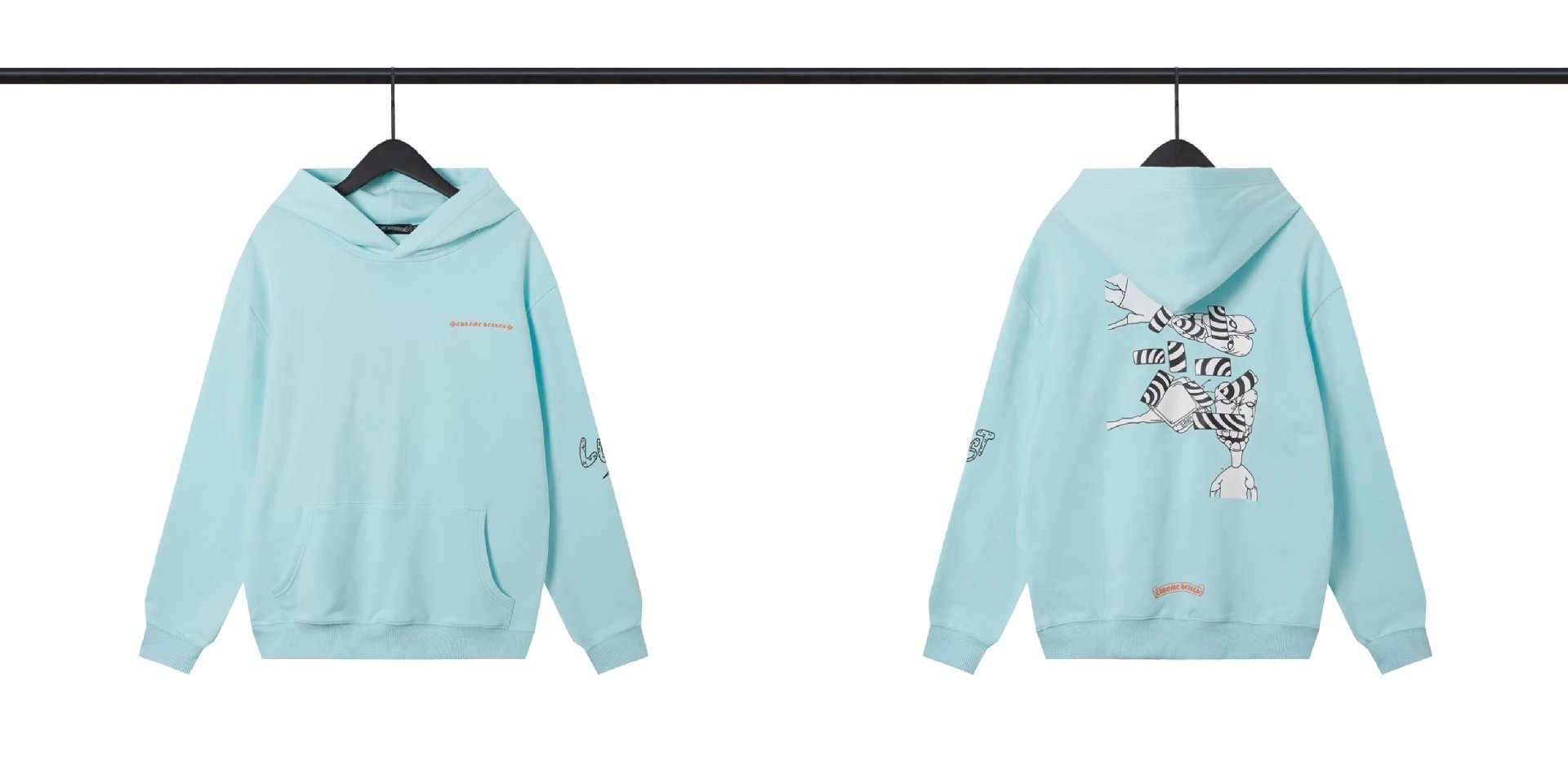 Chrome Hearts Hoodies & Sweatshirts Pullover Hoodie with Cross Graphics — BB-020