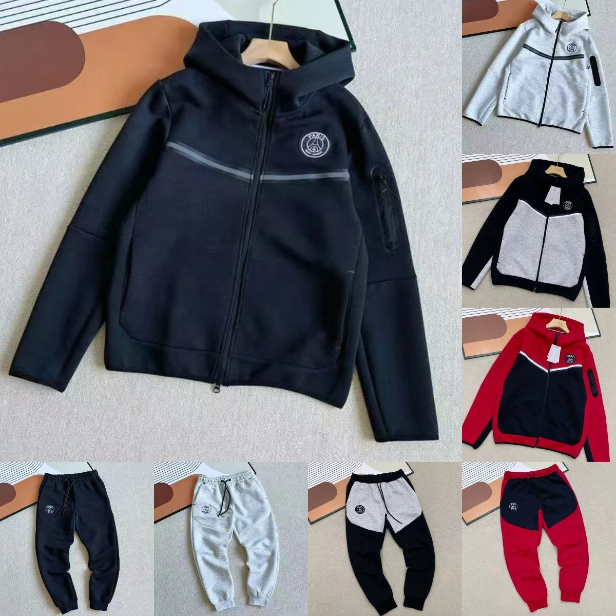 圆形徽章Trendycasualsuit60卫衣套装 - 135873