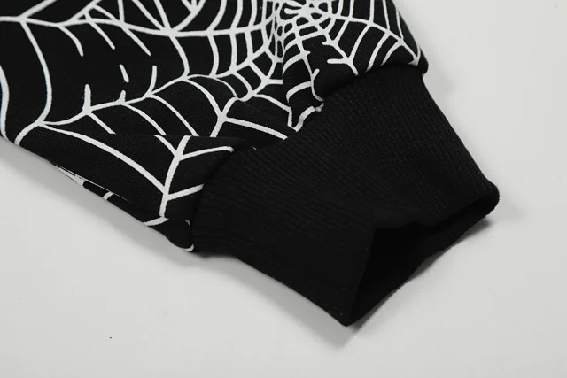Sp5der Hoodies & Sweatshirts Spiderweb Print Pullover Hoodie product detail image 4