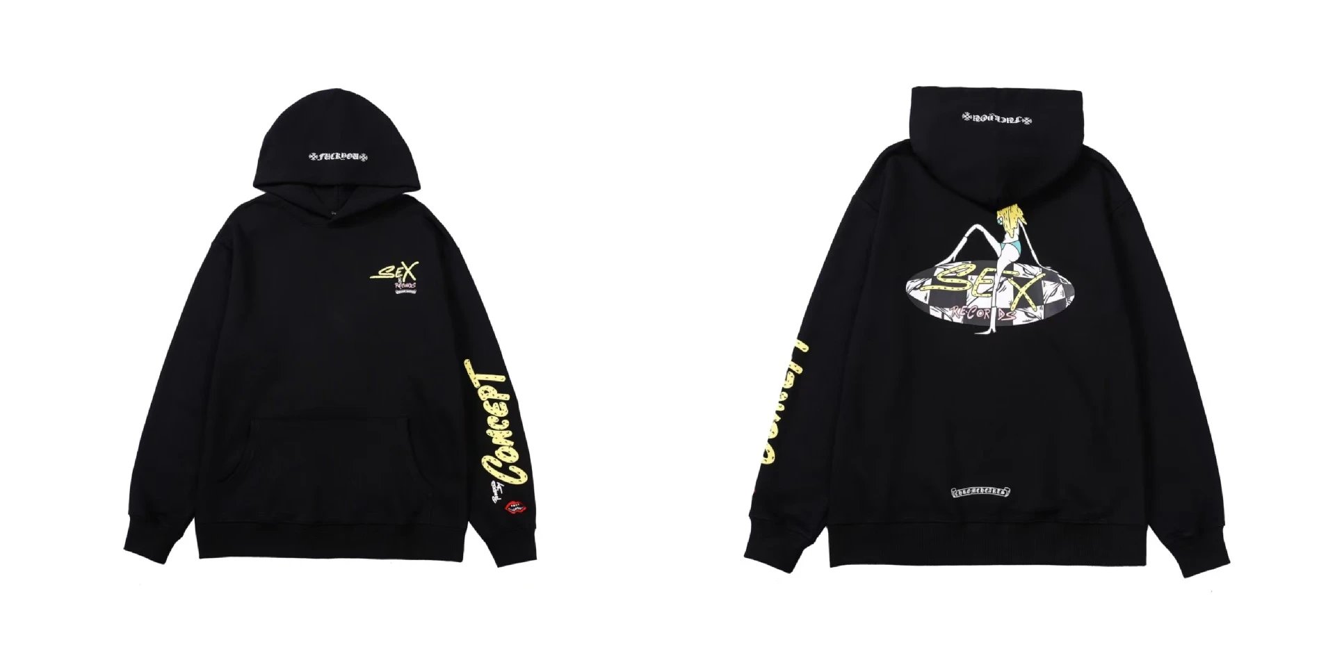 Chrome Hearts Hoodies & Sweatshirts Pullover Hoodie with Cross Graphics — BB-032