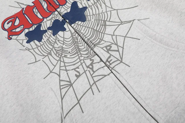 Sp5der Hoodies & Sweatshirts Spiderweb Print Pullover Hoodie product detail image 22