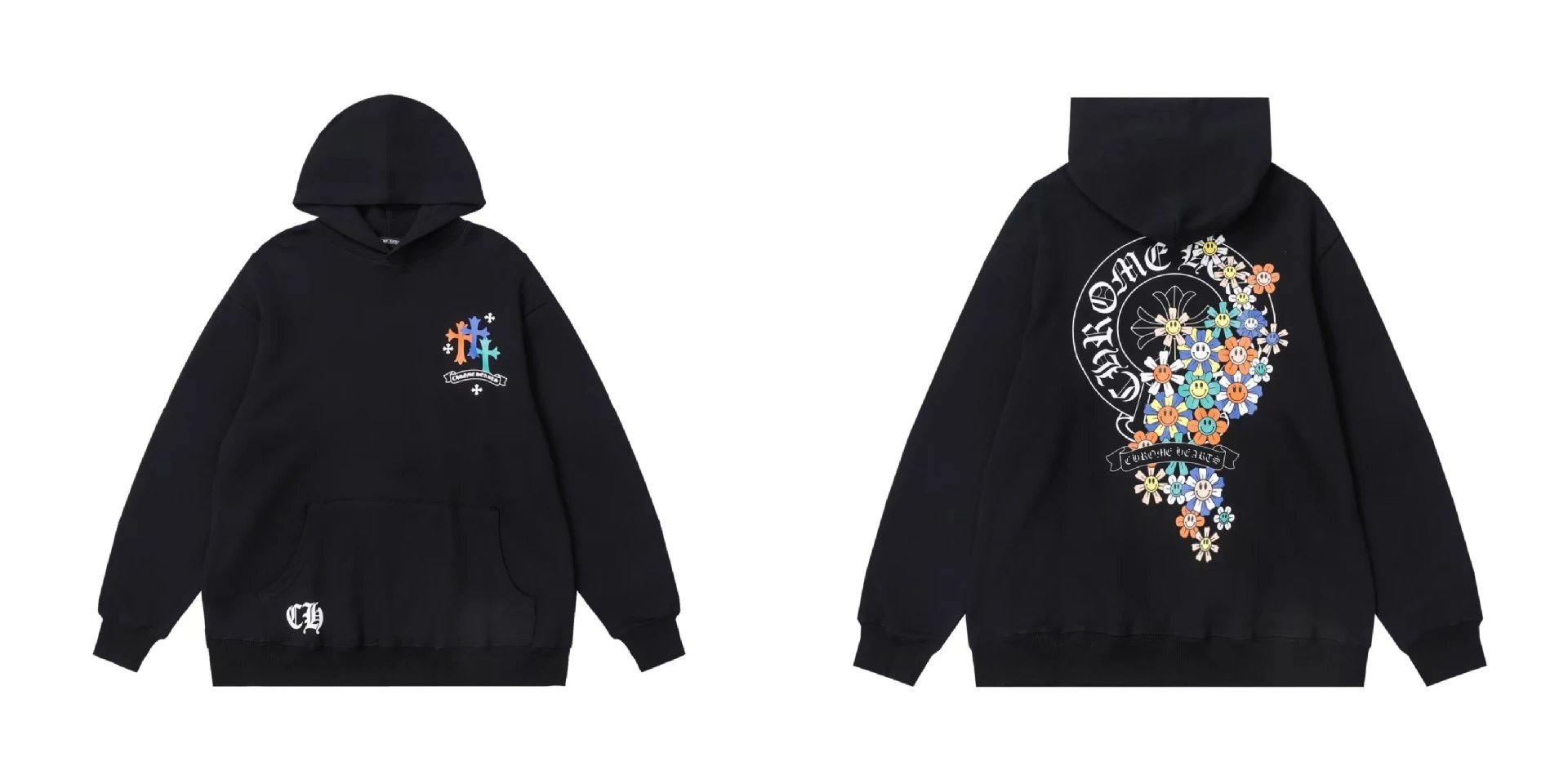 Chrome Hearts Hoodies & Sweatshirts Pullover Hoodie with Cross Graphics — BB-009