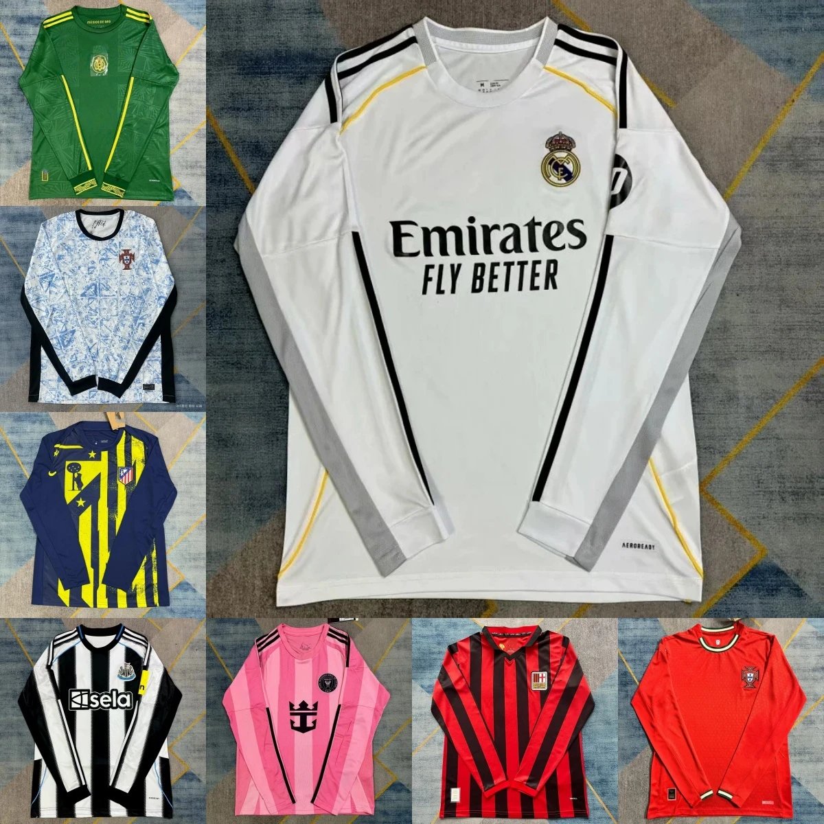 Adidas White Long Sleeve Real Madrid Jersey