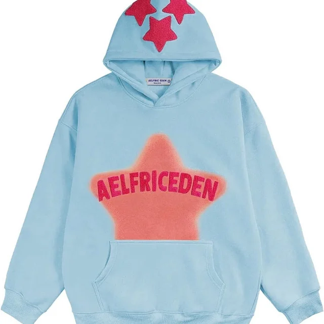 Aelfric Eden Hoodies & Sweatshirts Star Appliqué Pullover Hoodie product detail image 11
