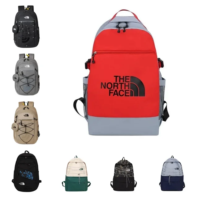 The North Face Backpacks Logo Print Backpack with Front Zip Pocket and Side Mesh Pockets product detail image 1