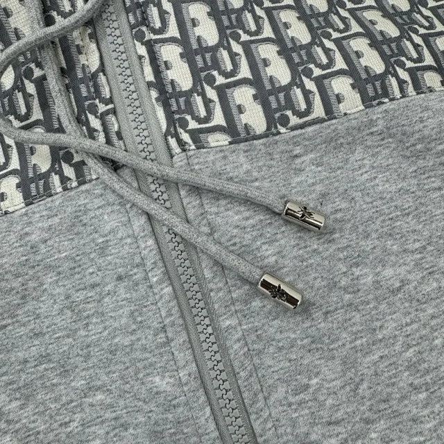 Dior Hoodies & Sweatshirts Oblique Panel Zip-Up Hoodie product detail image 5